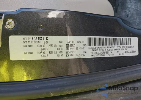 2016 Dodge Grand Caravan Sxt z USA, uszkodzony, nr VIN 2C4RDGCG4GR372504